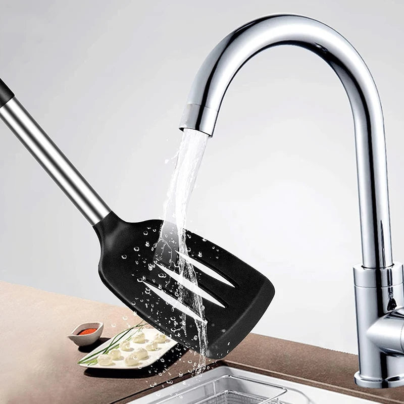 2PCS Heat-Resistant Silicone Spatula Cooking Set