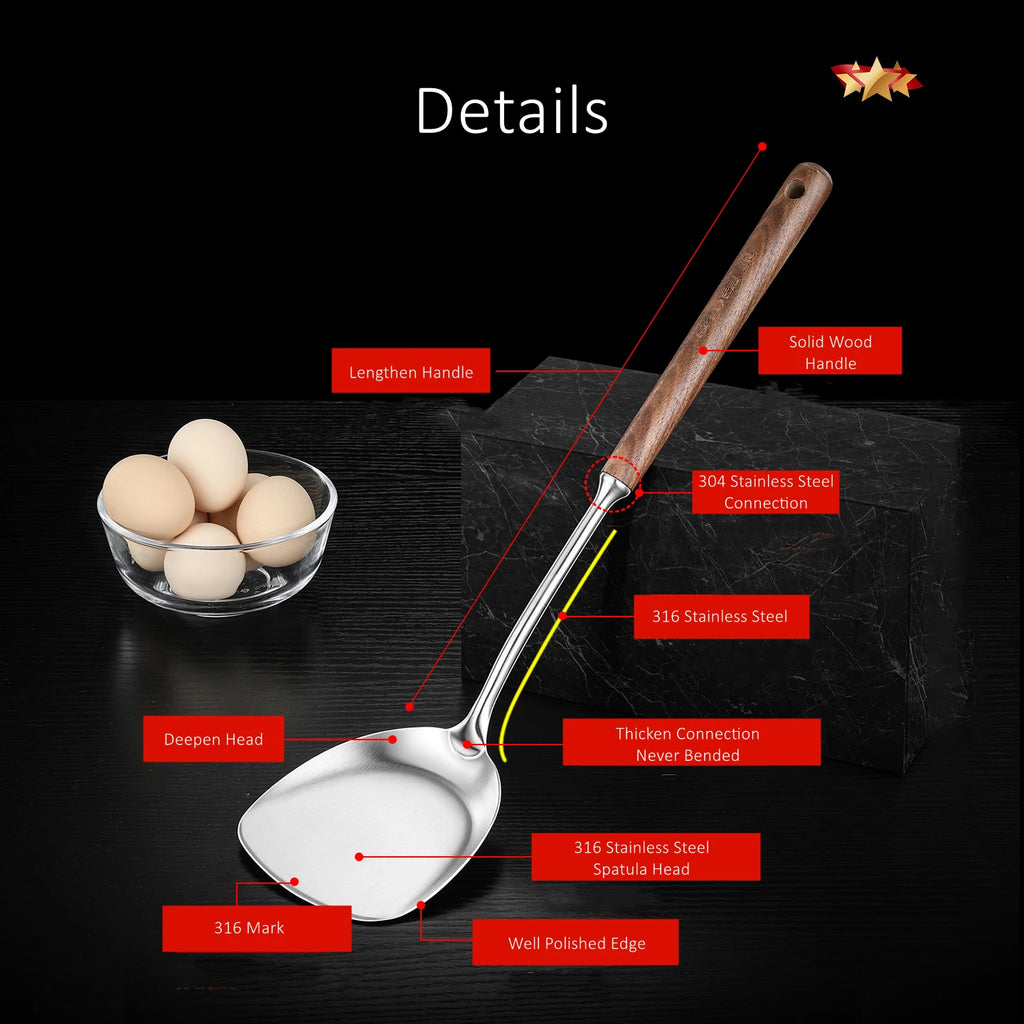 LFGB 316 Stainless Steel Anti-Bacterial Kitchen Utensils