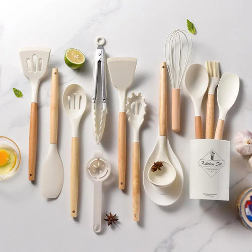 12/14PCS Heat-Resistant Silicone Cooking Utensil Set