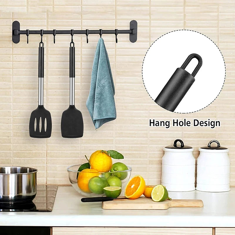 2PCS Heat-Resistant Silicone Spatula Cooking Set