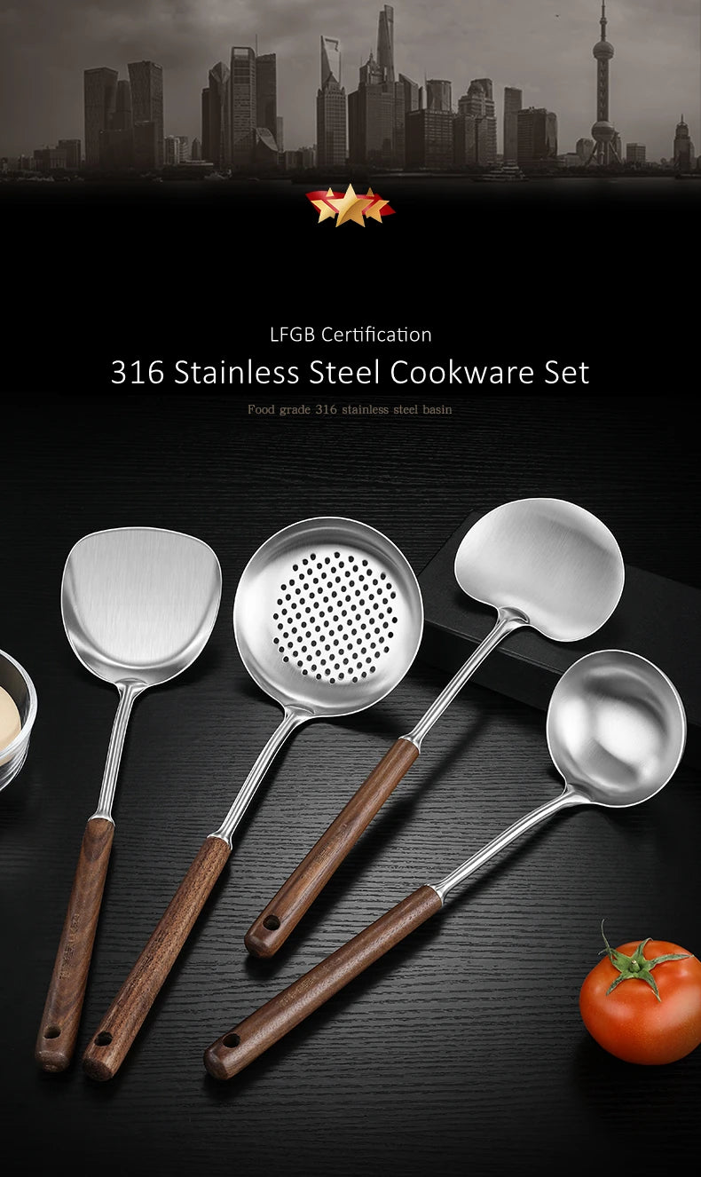 LFGB 316 Stainless Steel Anti-Bacterial Kitchen Utensils