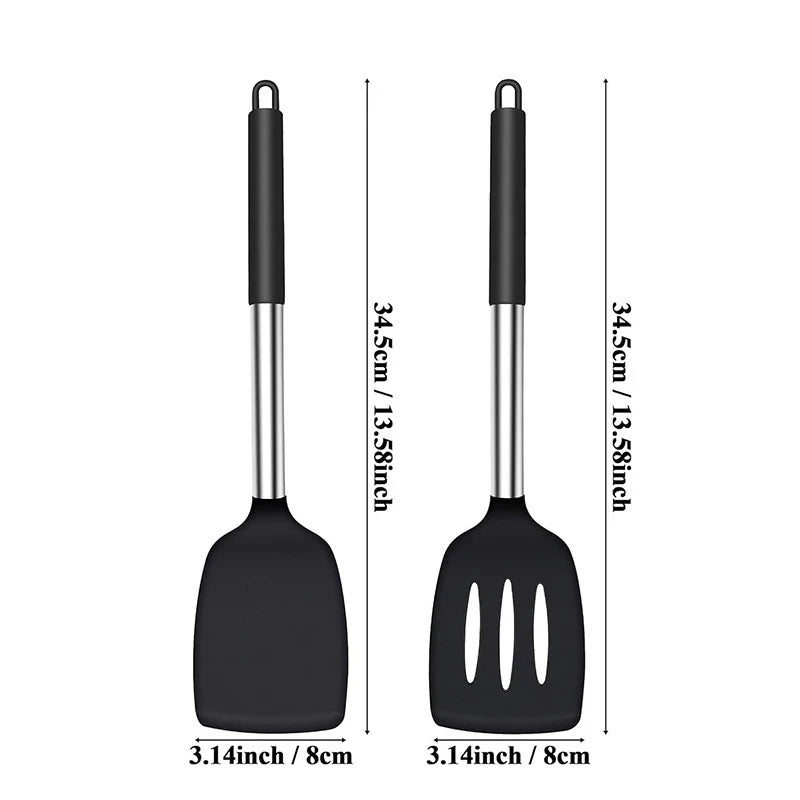 2PCS Heat-Resistant Silicone Spatula Cooking Set