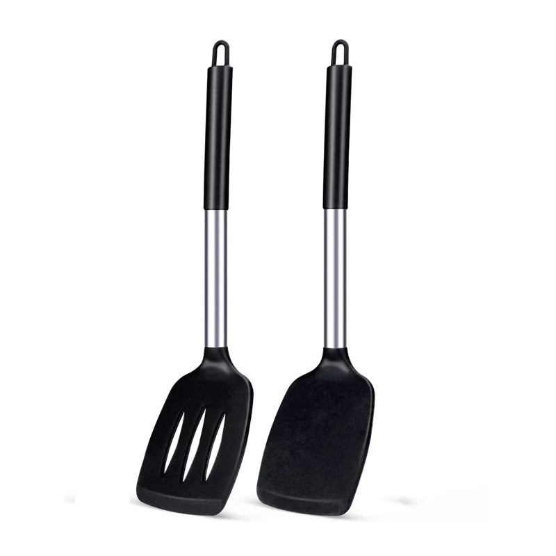 2PCS Heat-Resistant Silicone Spatula Cooking Set