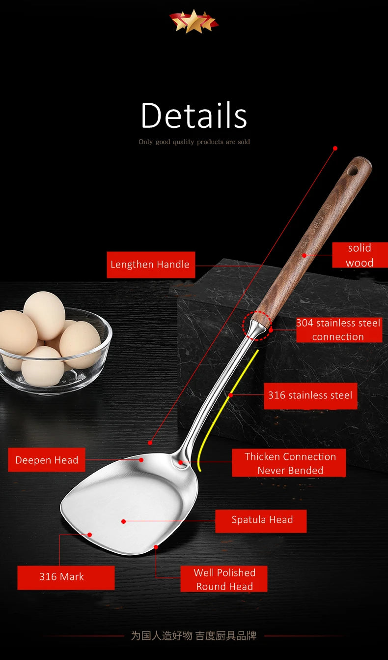 LFGB 316 Stainless Steel Anti-Bacterial Kitchen Utensils