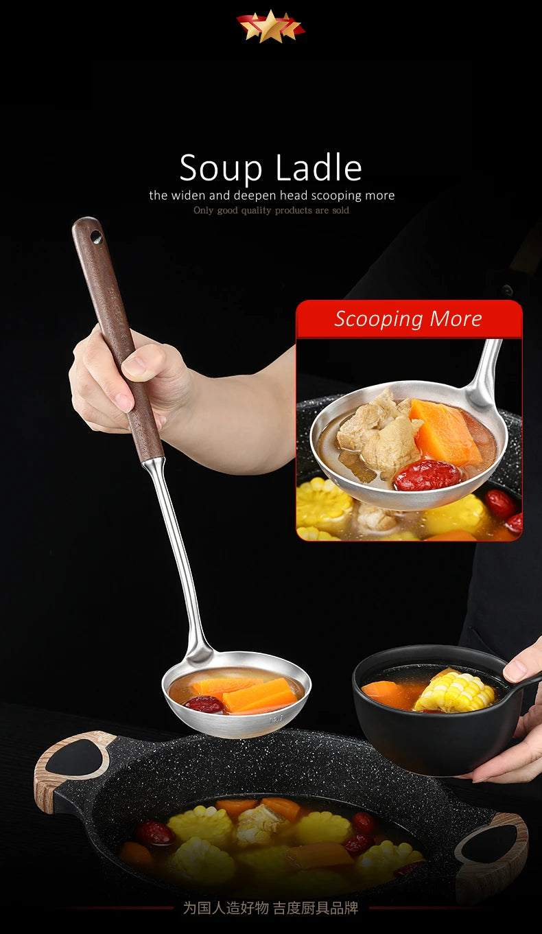 LFGB 316 Stainless Steel Anti-Bacterial Kitchen Utensils